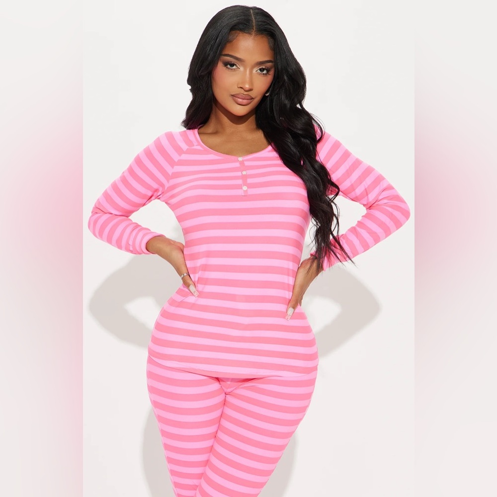 Pink Stripes PJ Jogger Set - Picture 2 of 6
